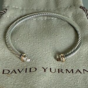 David Yurman cable bracelet 4mm amethyst stones